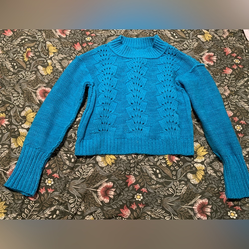 Free People Bell Song Pullover XS Blue